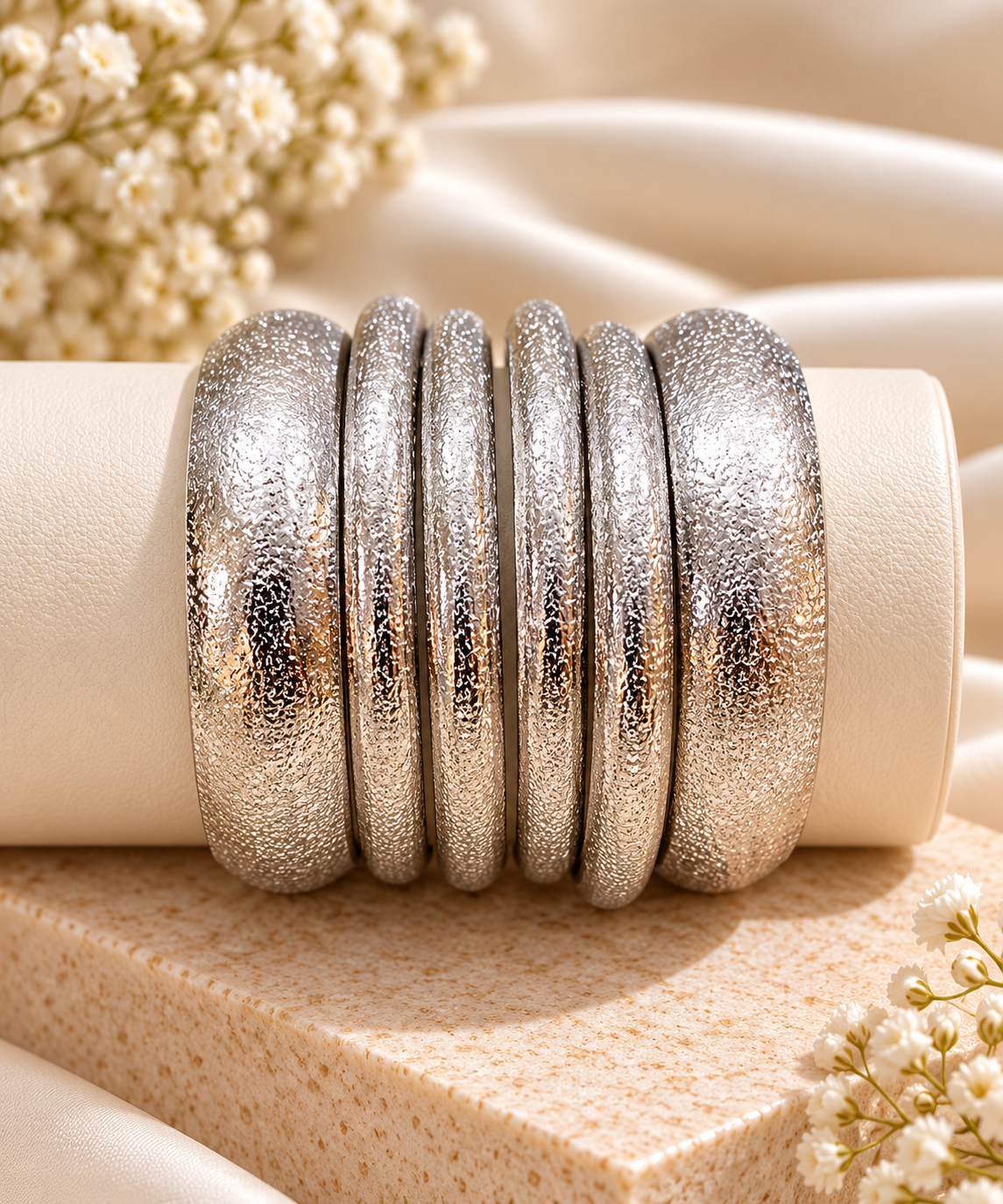 Textured Bangles Set